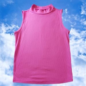 Hot Pink High-Neck Tank